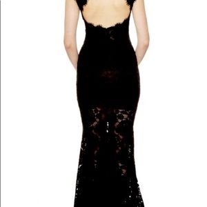 SOLD  Formal Evening gown Aqua Bloomingdale’s mermaid open back